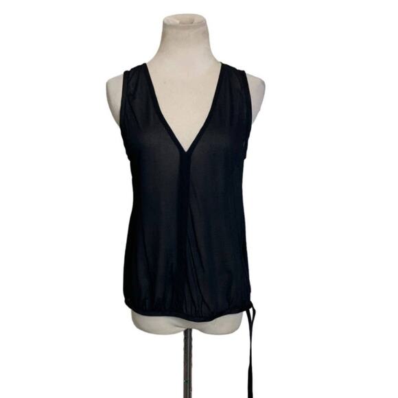 Versace black v neck sleeveless sheer blouse size 44 -US 8 - Picture 10 of 10